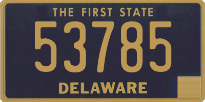 DE license plate 53785