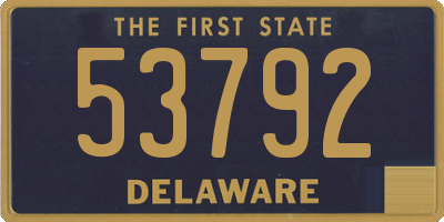 DE license plate 53792