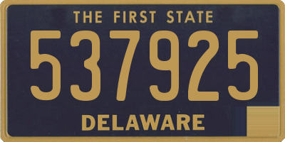 DE license plate 537925