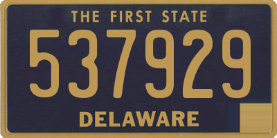 DE license plate 537929