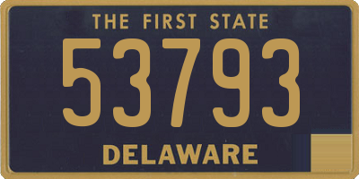 DE license plate 53793