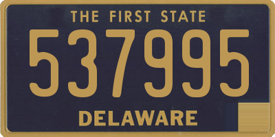 DE license plate 537995