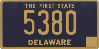 DE license plate 5380