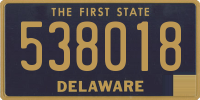 DE license plate 538018