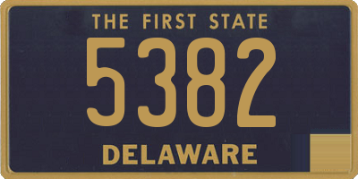 DE license plate 5382