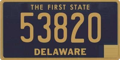 DE license plate 53820