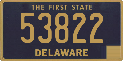 DE license plate 53822