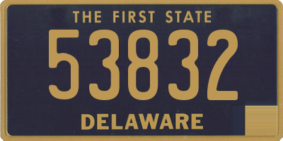DE license plate 53832