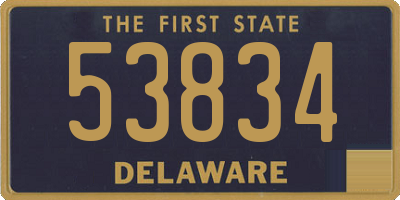 DE license plate 53834