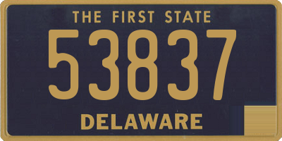 DE license plate 53837