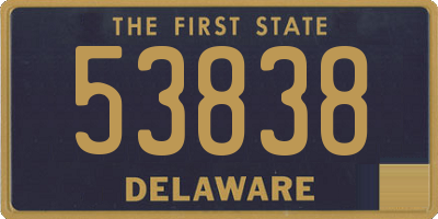 DE license plate 53838