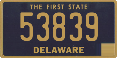 DE license plate 53839