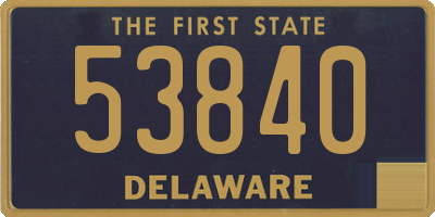 DE license plate 53840