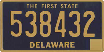 DE license plate 538432