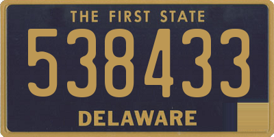 DE license plate 538433