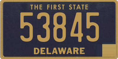 DE license plate 53845