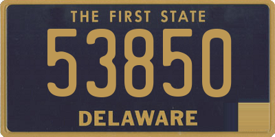 DE license plate 53850