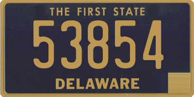 DE license plate 53854