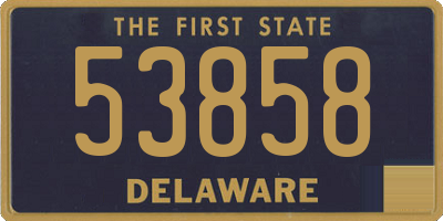 DE license plate 53858
