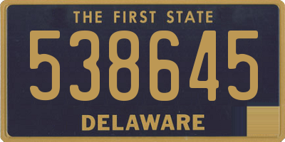 DE license plate 538645