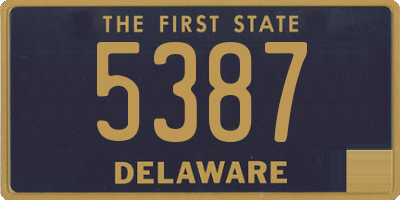 DE license plate 5387
