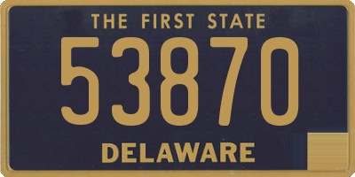 DE license plate 53870