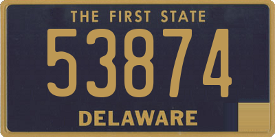 DE license plate 53874
