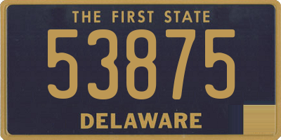 DE license plate 53875
