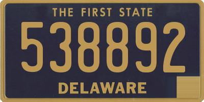 DE license plate 538892