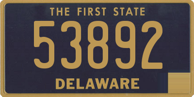 DE license plate 53892