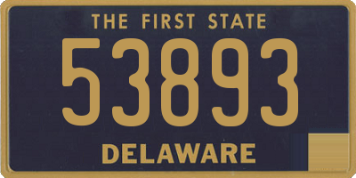DE license plate 53893