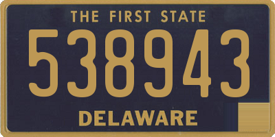 DE license plate 538943