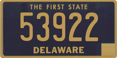 DE license plate 53922