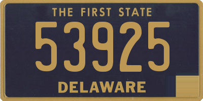 DE license plate 53925