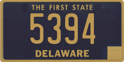 DE license plate 5394