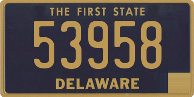 DE license plate 53958