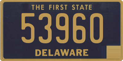 DE license plate 53960