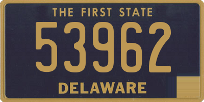 DE license plate 53962