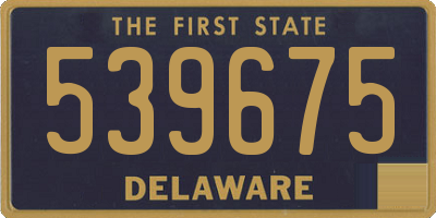 DE license plate 539675