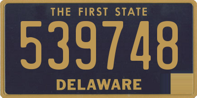 DE license plate 539748