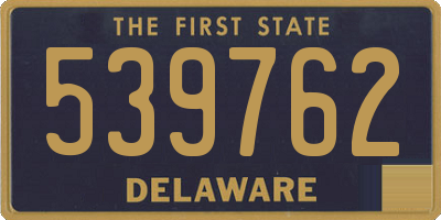 DE license plate 539762