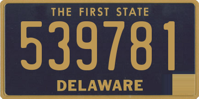 DE license plate 539781