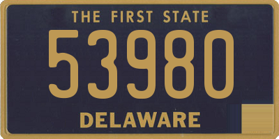 DE license plate 53980