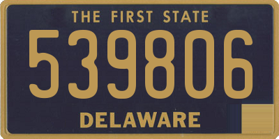 DE license plate 539806