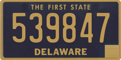 DE license plate 539847