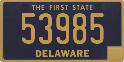 DE license plate 53985