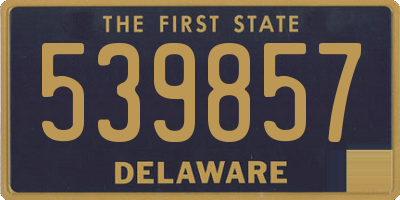 DE license plate 539857