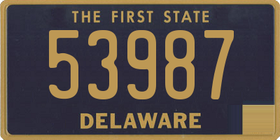 DE license plate 53987