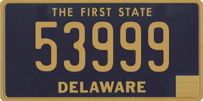 DE license plate 53999