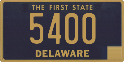 DE license plate 5400
